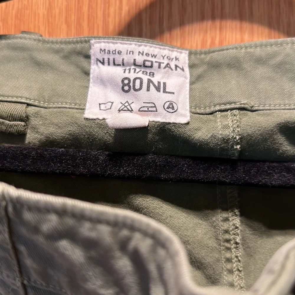 Nili Lotan Green Ankle Cropped Pants - Picture 3 of 4